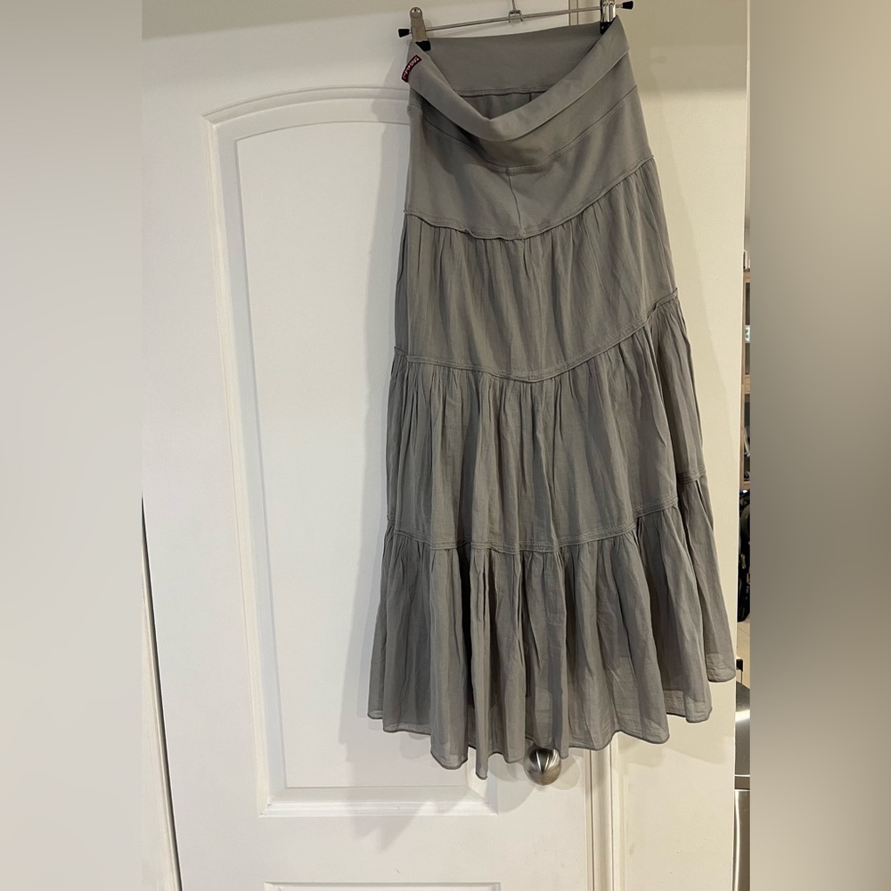 Hardtail midi tiered skirt
